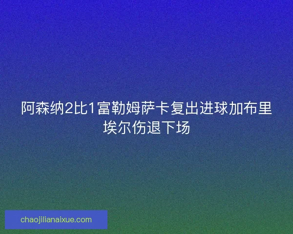 阿森纳2比1富勒姆萨卡复出进球加布里埃尔伤退下场