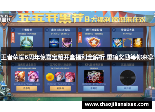 王者荣耀6周年惊喜宝箱开盒福利全解析 重磅奖励等你来拿